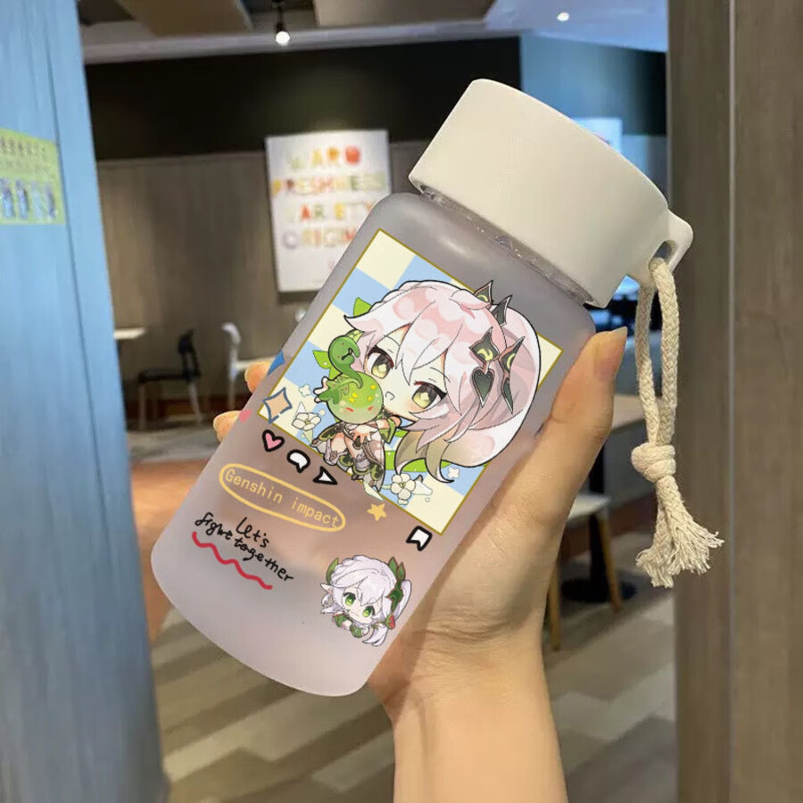 原神水杯原神水杯塑料杯ins风纳西妲散兵学生女大容量耐摔耐高温