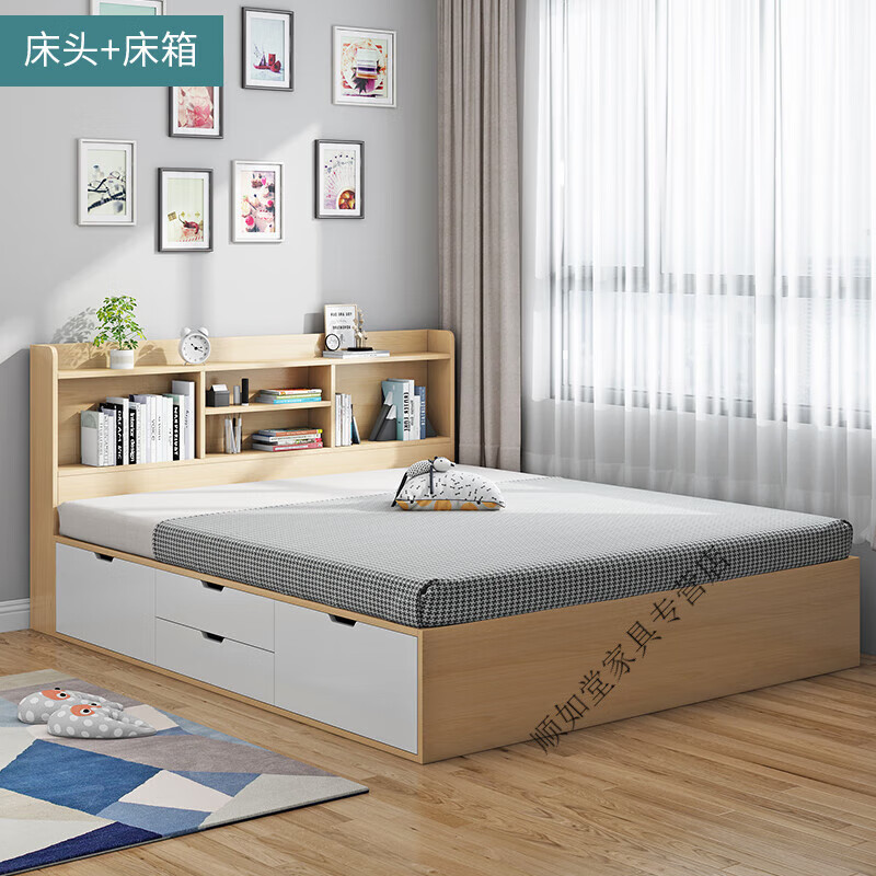 左提小户型榻榻米床衣柜组合储物衣柜床多功能床柜一体踏踏米床定制