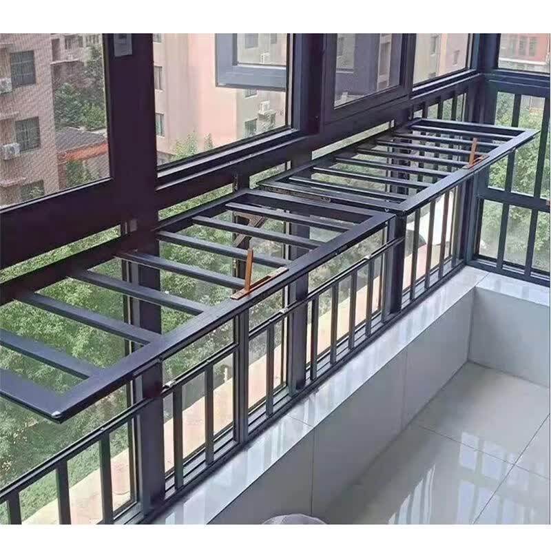 山头林村阳台多功能护栏折叠定制儿童晾衣架内防护栏晾衣 加厚1.