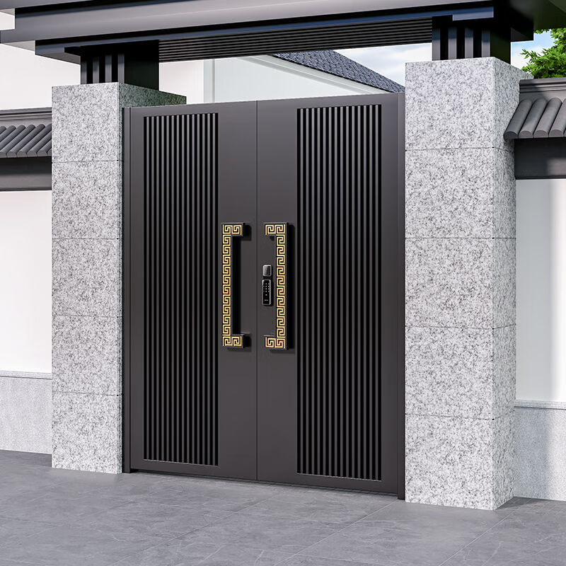 新款铝合金别墅大门厂家庭院门家用新中式户外门农村庭院大门 镀锌每