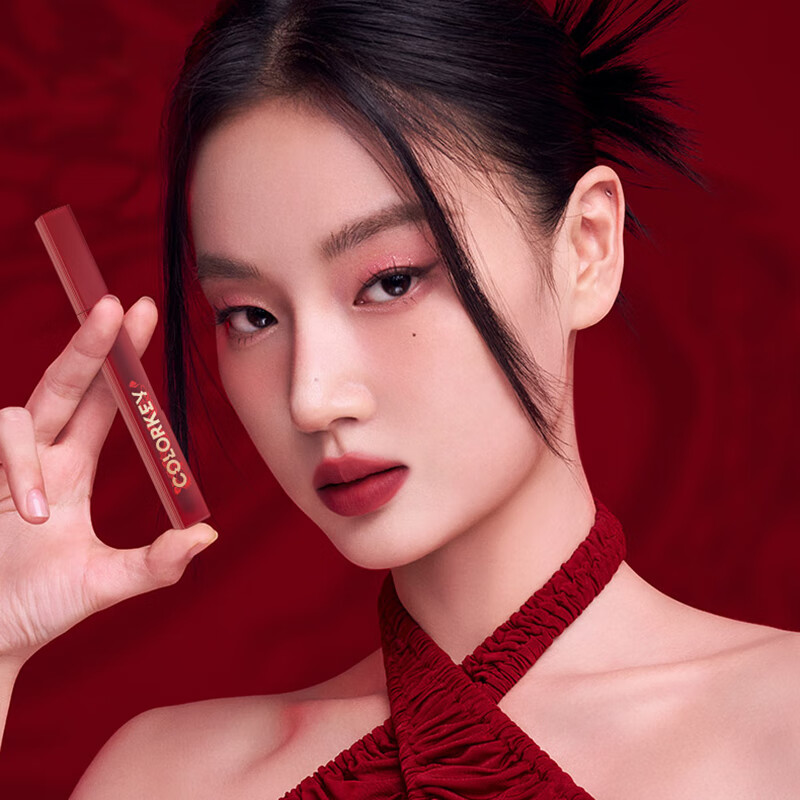 Color Key珂拉琪唇釉水雾唇露沾杯不易掉色学生素颜口红 雾面哑光唇釉礼物 O323冷萃乌龙
