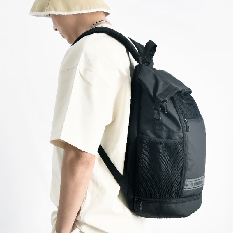 思博亚新款运动双肩包干湿分离独立鞋仓篮球包男女大学生电脑旅行包 黑色