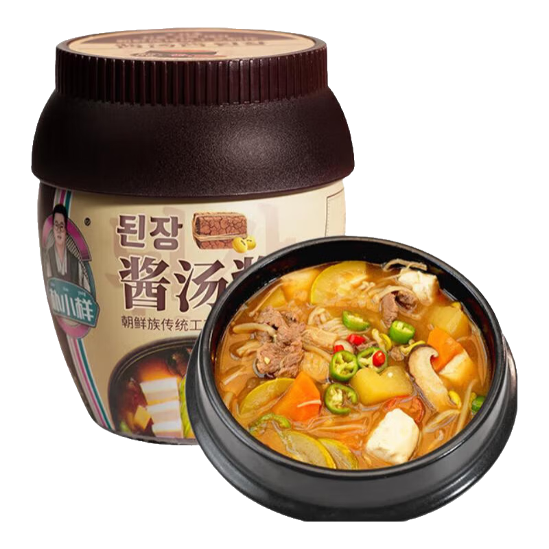 朴小样韩式大酱汤专用酱 地道传统韩式风味调味料 石锅豆腐汤 调味品 酱 酱汤酱2罐