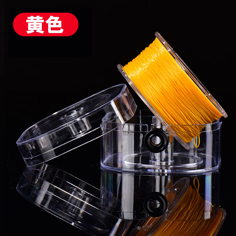 彩荷進(jìn)口扁絲彈力線(xiàn)串珠繩文玩佛珠手串彈力線(xiàn)直徑0.8mm 黃色