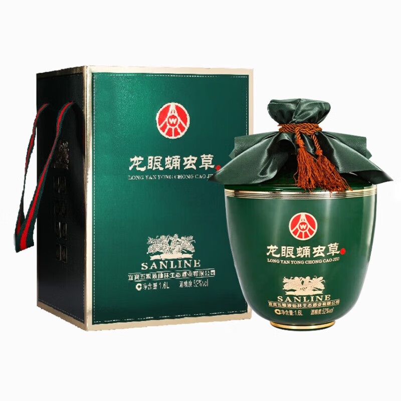 五粮液生态酿酒公司 52度 1.6l 1坛 龙眼蛹虫草配制酒