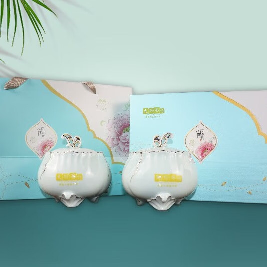 别茶访别茶访大别茶访明前英山云雾绿茶花开富贵高档礼盒300g礼盒 浅