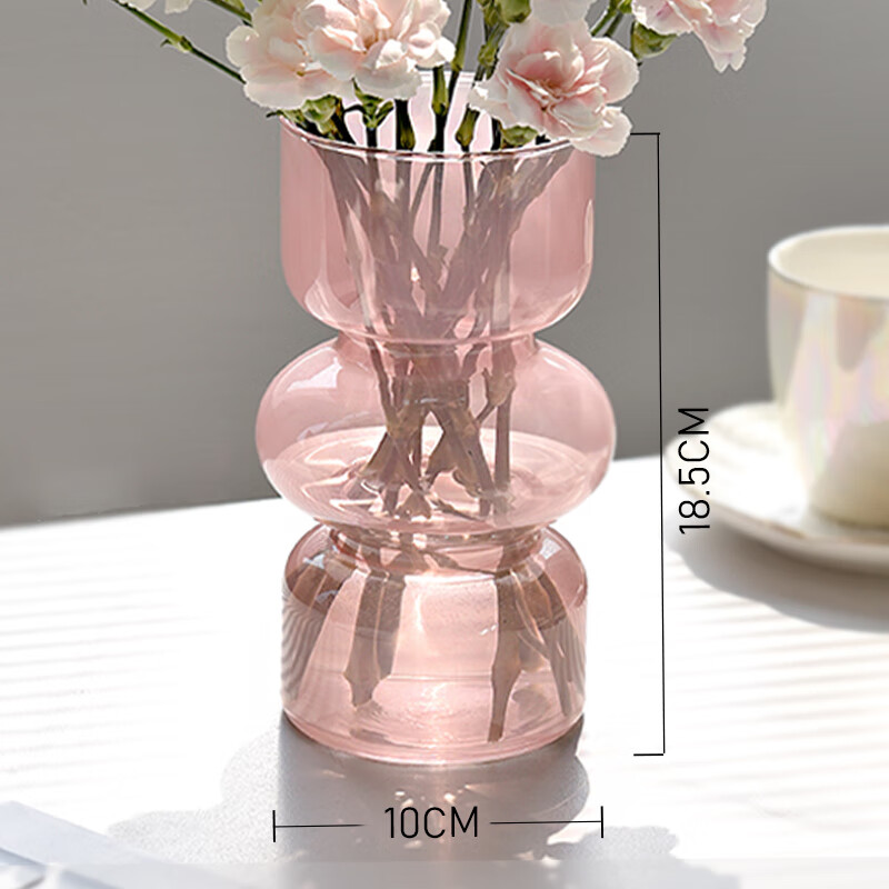 霜魄乐高花束花瓶客厅精致摆件家用插鲜花积木干花郁金香水培花玻璃瓶