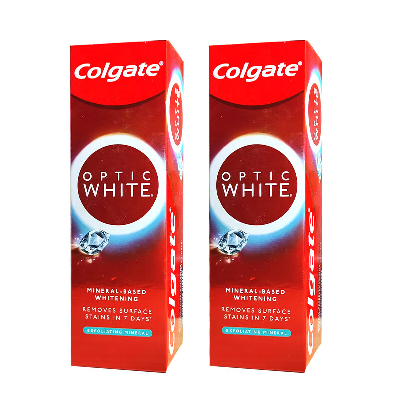 高露洁OPTICWHITE光感白牙膏护龈健齿美亮白闪钻清新口气清洁牙周护理 光感白闪亮美白牙膏100g*1