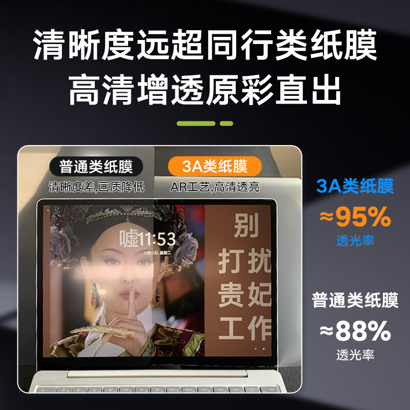 膜力佳适用微软Surface保护膜3A类纸膜高清防反光笔记本电脑屏幕膜增透ar膜抗指纹贴膜Pro 【超清3A类纸膜】抗反光防指纹 Surface Laptop7 15寸
