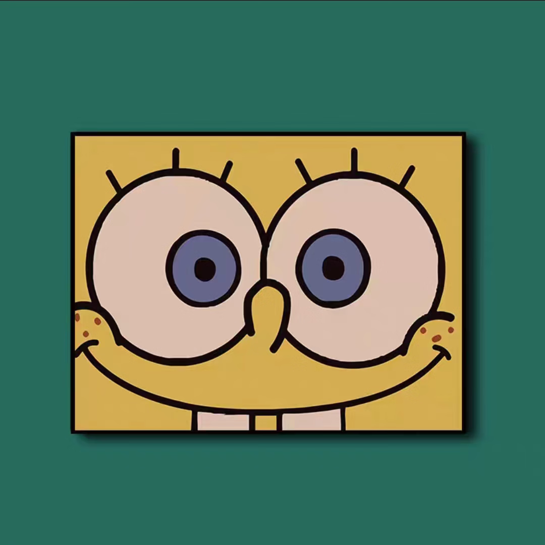 挂画寝室动画海绵宝宝儿童房装饰卡通动漫客厅卧室画派大星 a海绵宝宝