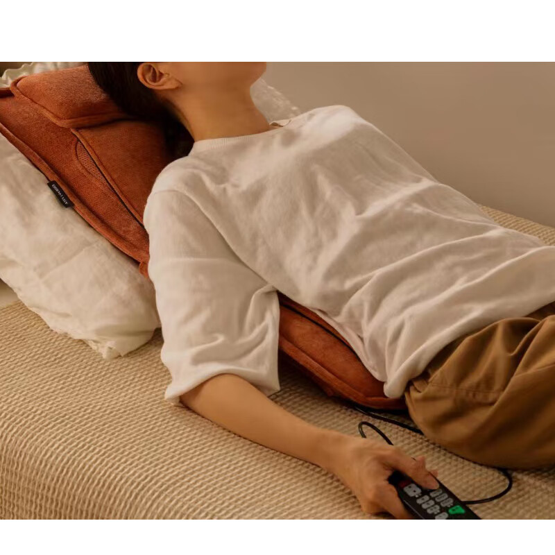 ATEX日本按摩器腰椎腰间盘突出多模式垫新年礼物送父母长辈女友 矫正按摩家用颈椎肩颈腰lourdes按摩仪 【棕色】多功能28种模式+背腰I坐垫+可拆洗