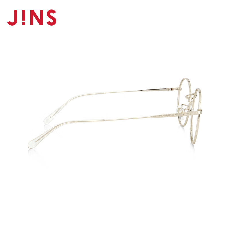 睛姿（JINS）含镜片金属框纤细潮流感近视镜可加配防蓝光片UMF22A210 195金色 1.60(较薄)