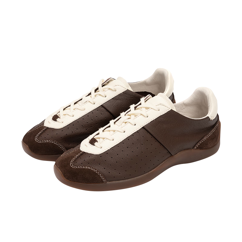 FOOT INDUSTRY足下工业「品牌经典」芭蕾德训鞋无内里系列舒适休闲透气多色可选 棕色/古白 「品牌经典」 38