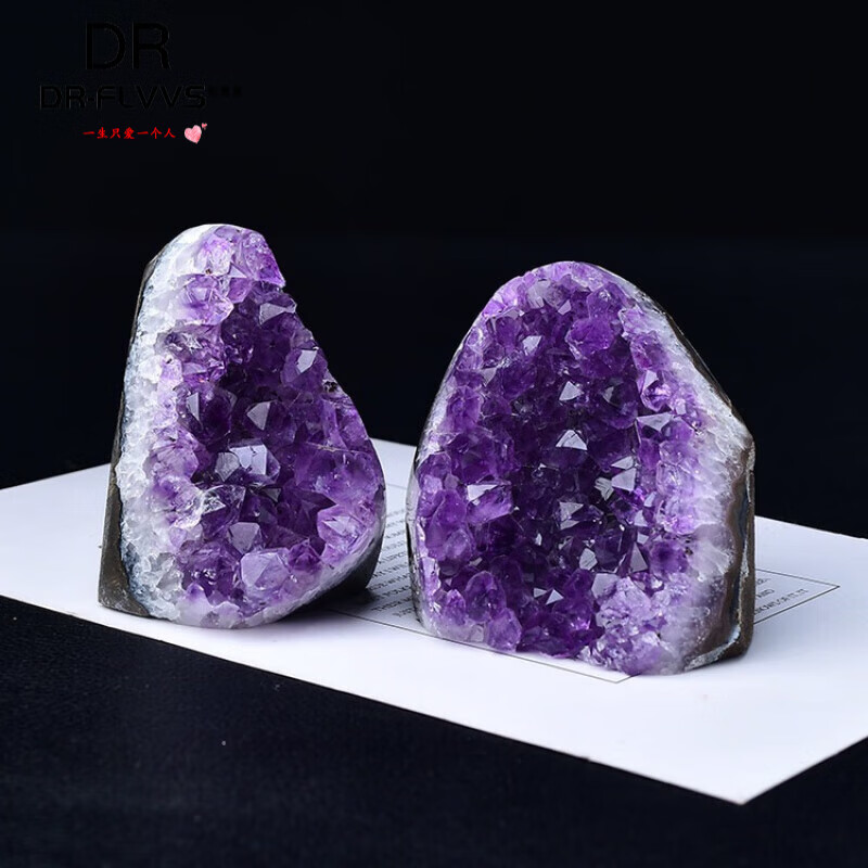 DR-FLVVS胖東來品質(zhì)紫晶洞聚寶盆天l然烏拉圭紫水晶洞原石 紫晶塊紫晶簇擺 100-150克