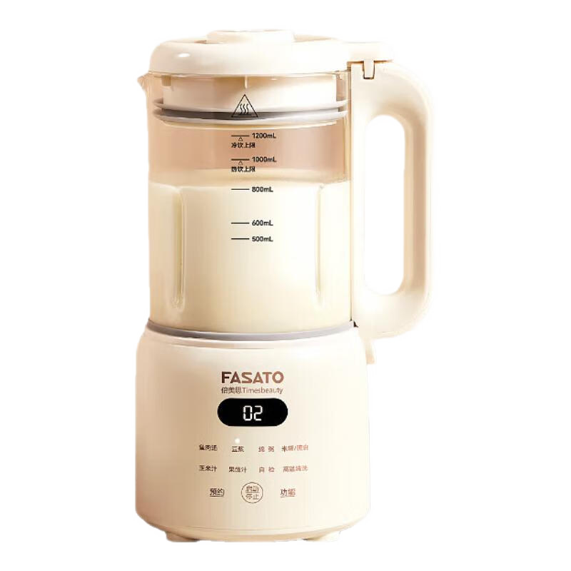 ���ڲ����������ۣ�Fasato���Ʊڻ�2024�¿����ȫ�Զ��๦�ܷ�����ճ����ԤԼ���ȶ��������÷��̱�Я��ͻ�ե֭��Ӥ����ʳ�� 1.2L+��������+�Զ�����