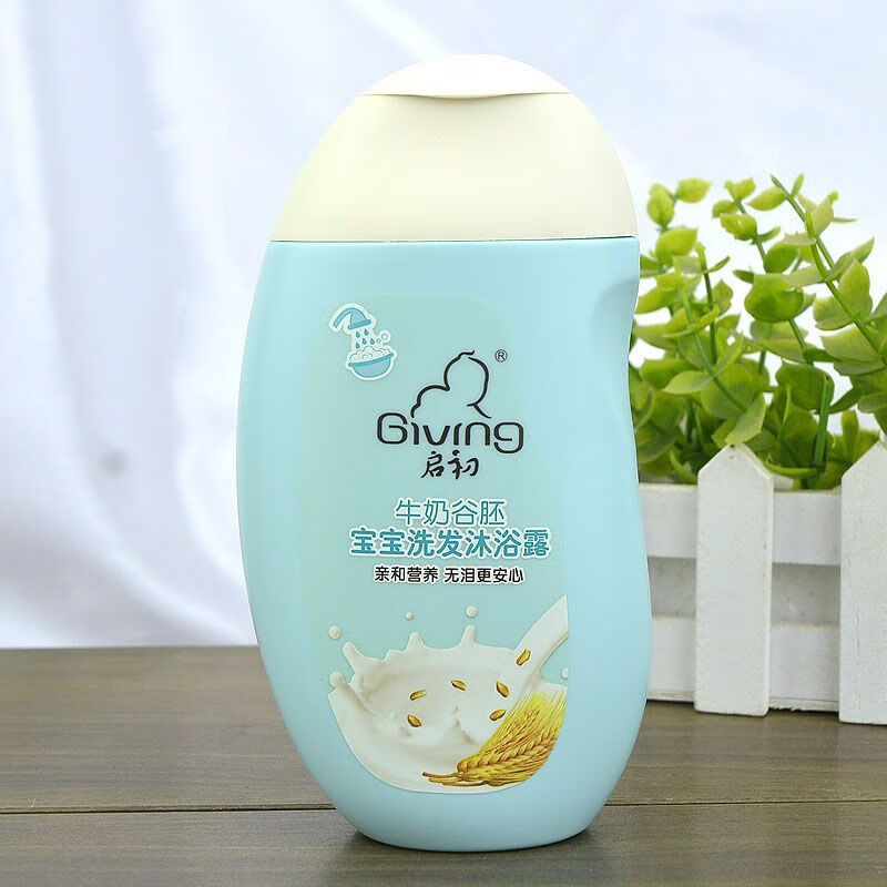 啟初寶寶沐浴露牛奶谷胚洗發(fā)沐浴二合一嬰兒無淚溫和洗發(fā)水滋潤 320ml洗發(fā)沐浴二合一
