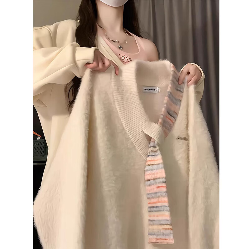 LDBE��Ŵv���ƴ��ë��Ů�ﶬ��С����Ƹ�����纫ϵ������֯������ ��ɫ L 75.8Ԫ