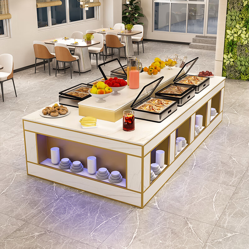 雅豪颖酒店自助餐炉茶歇甜品台餐厅冷餐水果布菲炉早餐台学校食堂取餐