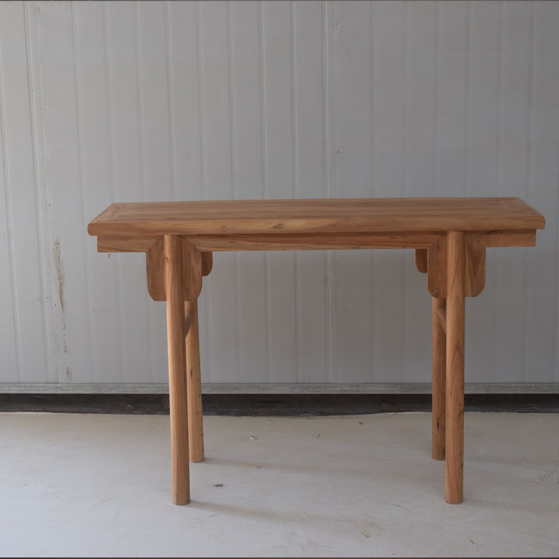 宝榆阁免漆老榆木条案白茬茶楼会所供桌书桌中式简约画案白坯平头案