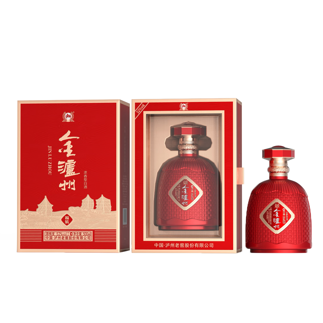 泸州老窖白酒 金泸州动彩 浓香型白酒  52度 500ml 2瓶