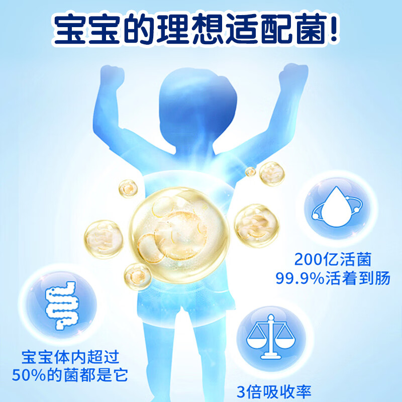 北京同仁堂益生菌婴儿0-3个月婴幼儿0-6个月即食益生菌粉儿童肠胃0岁以上 1盒装【60克】