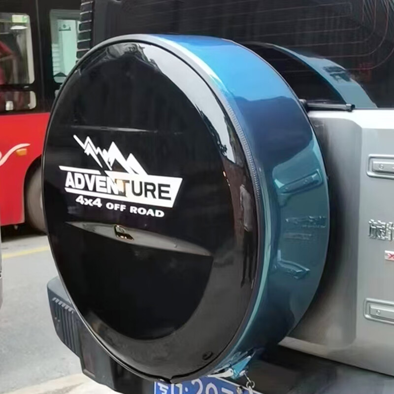 蔻均缕免打孔2024款捷途旅行者后备胎罩全尺寸8A改装山海2备胎壳 旅行者 亮黑款