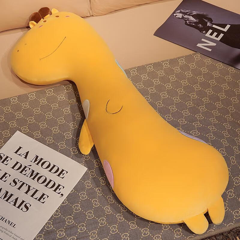 床上毛绒玩具公仔的无印良品长条 抱女生专用着玩偶睡觉鳄鱼夹 长颈鹿