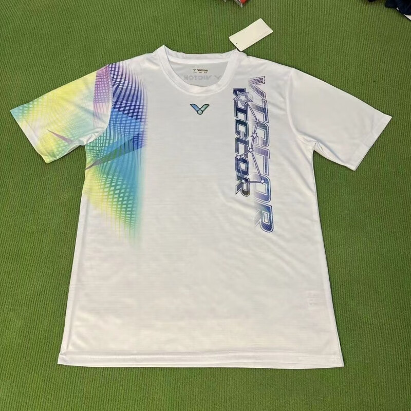 威克多(victor)胜利2024新款羽毛球大赛新款运动短袖男女训练速干比赛