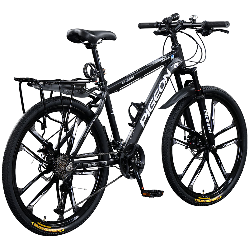 百亿补贴:飞鸽(FLYING PIGEON)飞鸽山地自行车成人男女变速青少年中小学生车越野户外骑行赛单车 【铝合金】G8002代-十刀轮-黑色 27.5寸轮组(适合170-190cm) 21速入门版 818元