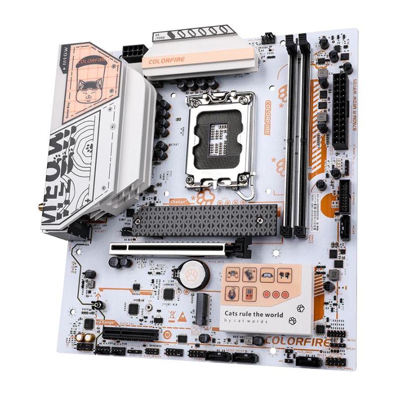 七彩虹 B760M-MEOW WIFI D5橘影橙 图 6