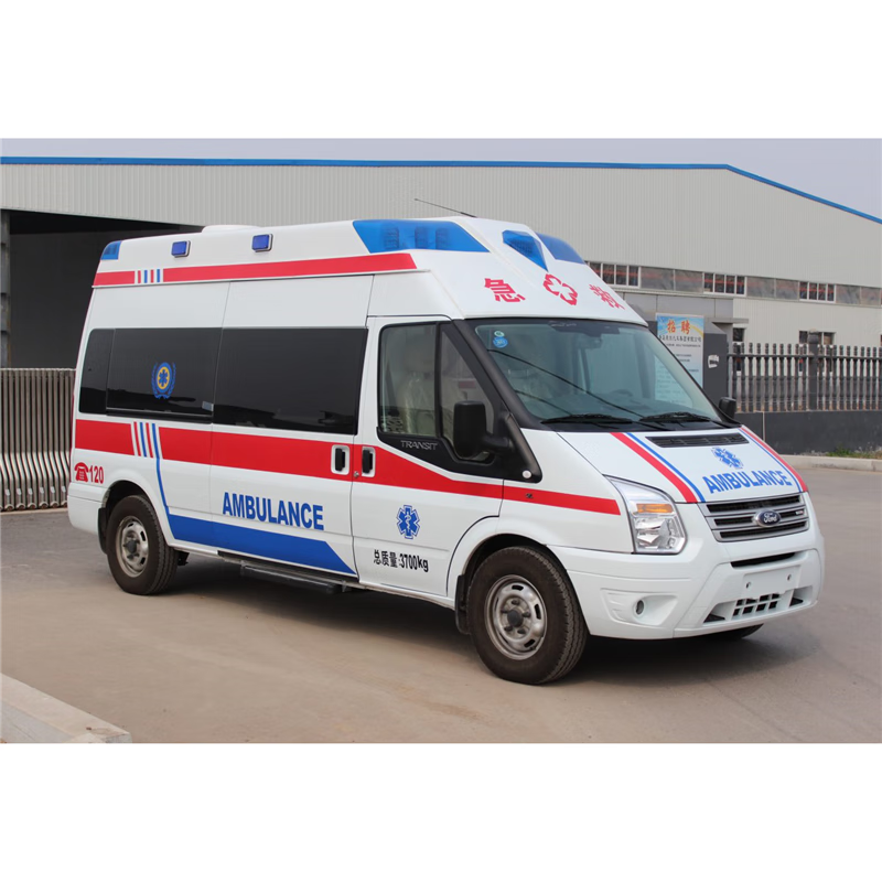 国六福特v348长轴高顶监护型救护车 医疗医院救援车120急救救护车