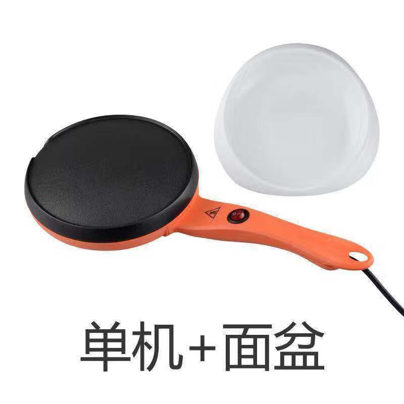 熊猫轻食薄饼机薄饼机春饼机家用电饼铛春卷皮千层皮煎饼锅全自动 红色+面盘+搅拌棒质保3年