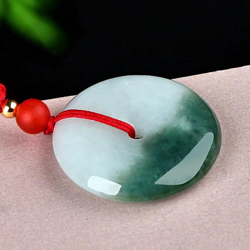 千载一玉 翡翠平安扣吊坠 男女款冰油青平安环玉坠 多款可选 带证书 【款一】QZH0201i油青平安扣吊坠