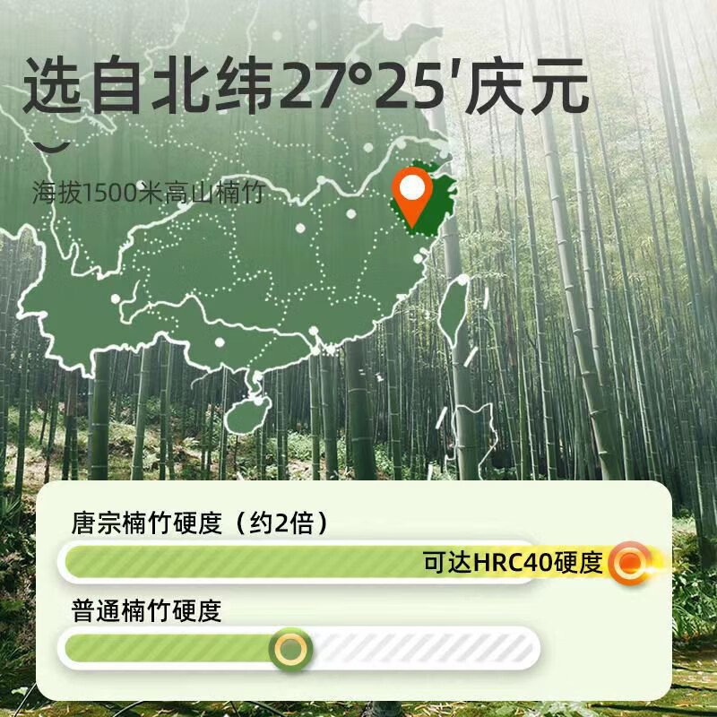 唐宗筷 整竹菜板天然楠竹砧板家用切菜板抗菌不易发霉案板生熟水果板 真芯实竹-双面可用-34*24*1.7CM