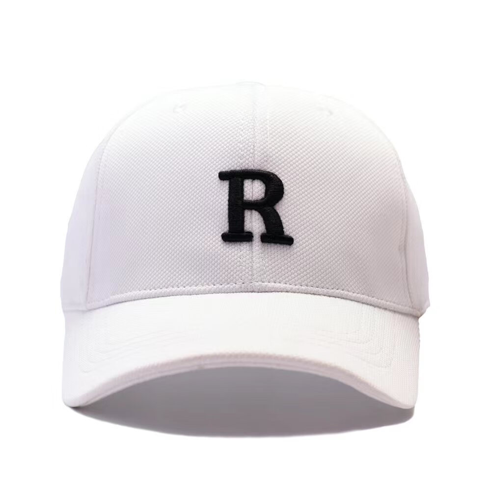 款帽字母刺绣男女款鸭舌帽时尚百搭户外运动棒球帽 棒球帽r标【白色】
