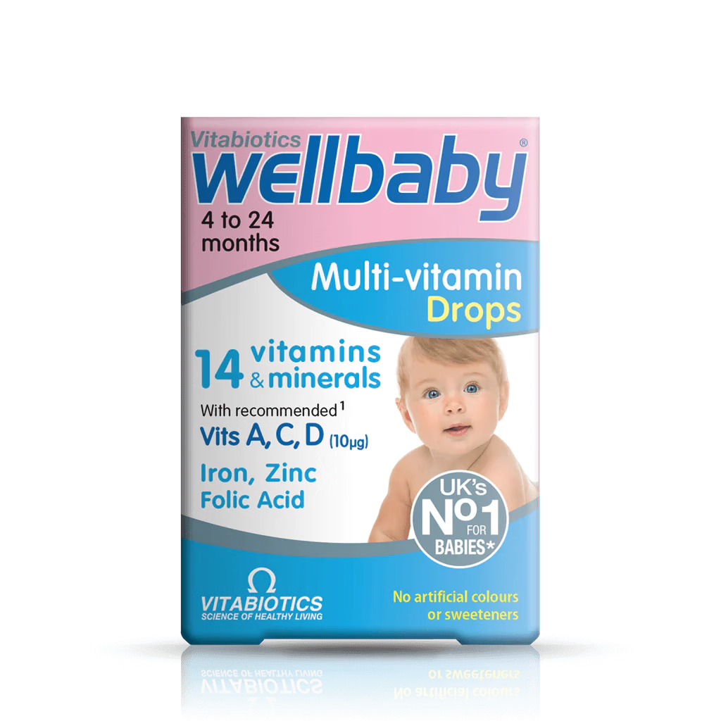 薇塔薇塔贝尔wellbaby婴幼儿宝宝多维滴剂维C维生素d营养液水果味30ml