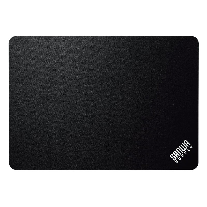 SANWA中号薄款鼠标垫 细面不锁边布垫 橡胶底部防滑 办公游戏电竞 C4BK C4BK 通常款 250*176mm