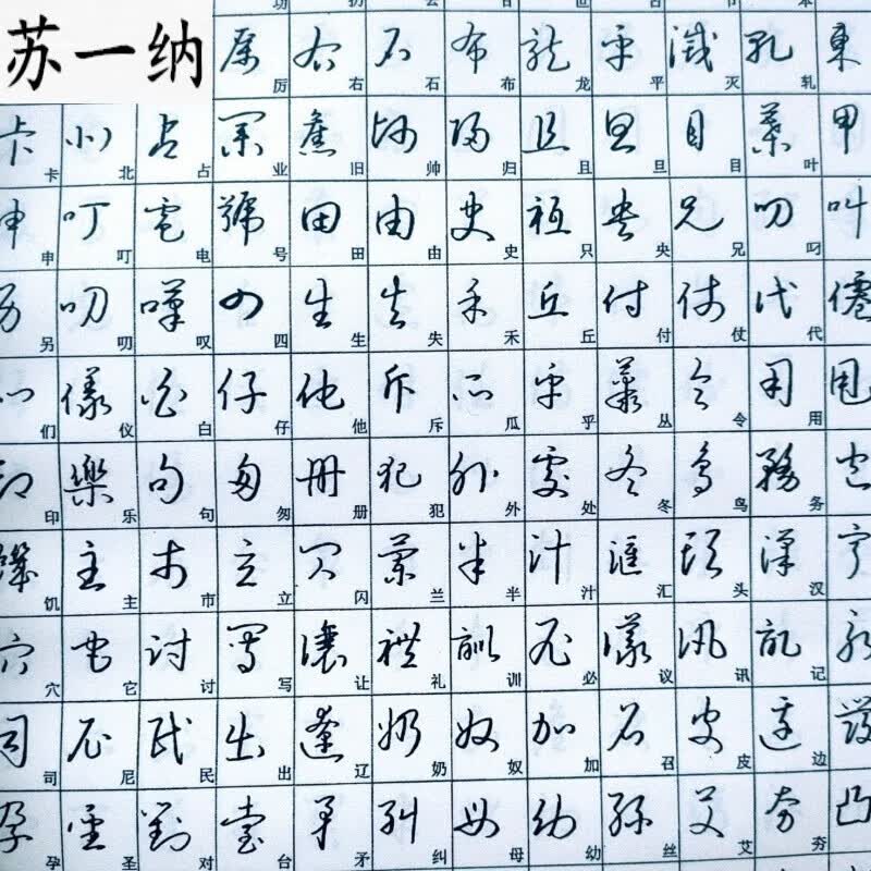 3500个草书常用字行草字帖钢笔书法成人行草连笔简易练习 草书常