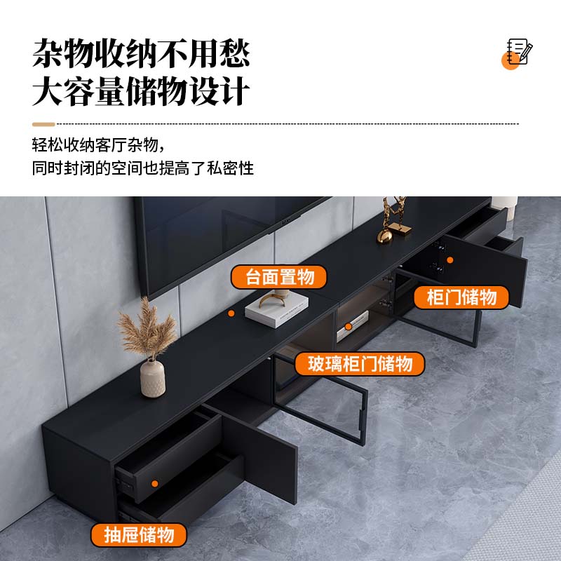 这10款电视柜登十大品牌榜高颜值收纳强,客厅C位担当-图片9