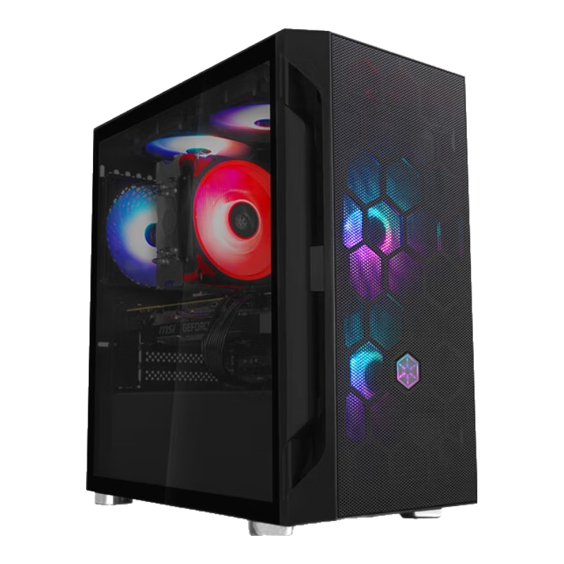  银昕 SilverStone 法拉 H1 M M-ATX机箱 半侧透 黑色