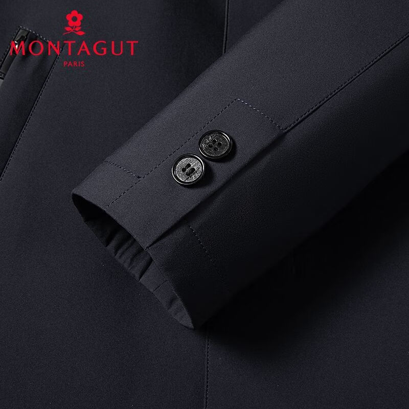 梦特娇(MONTAGUT)官店方旗艦【90鸭绒&锁温保暖】梦特娇专款秋冬款服翻领外套 11灰色11 XXS 50 140斤