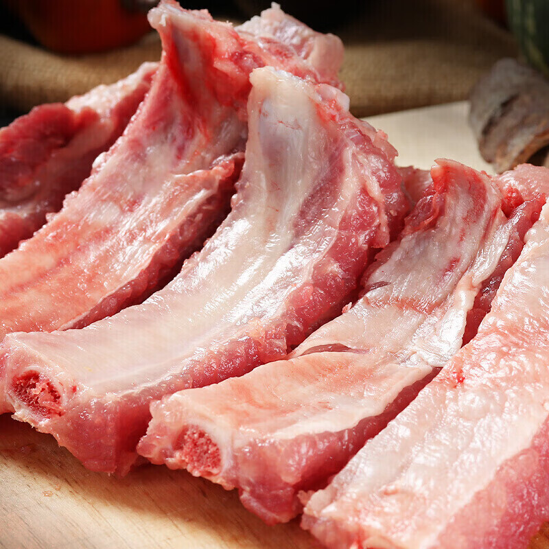 京鲜送猪排骨新鲜猪肋排猪小排土猪排骨生鲜排骨 2斤