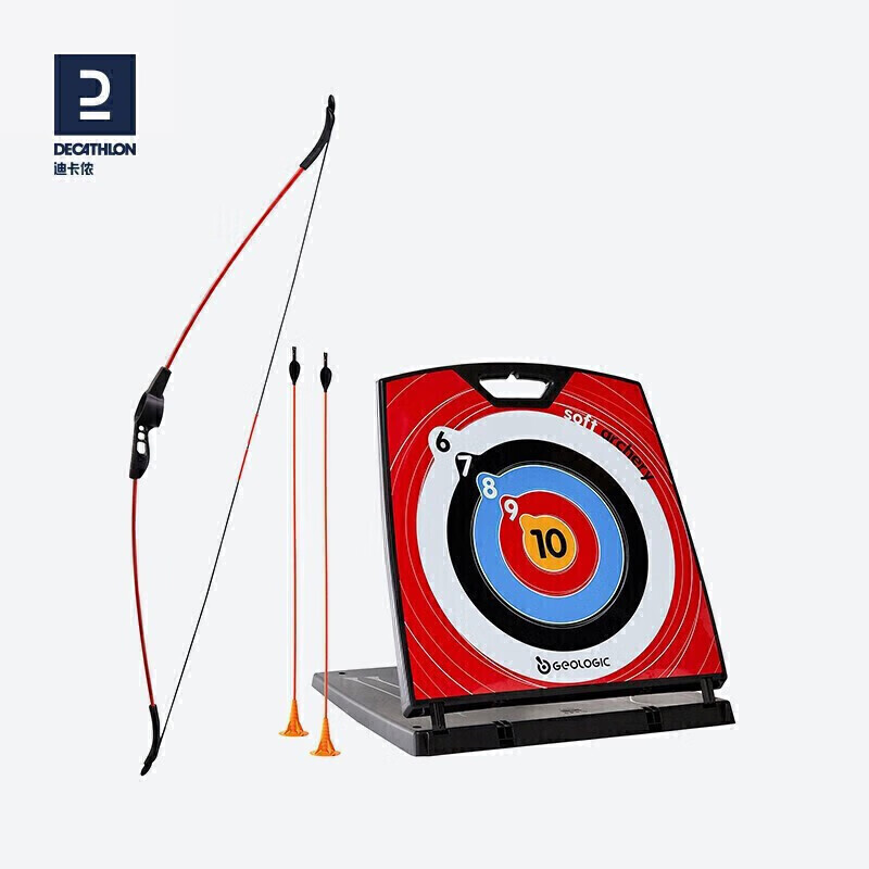 迪卡侬弓箭儿童射箭男孩户外反曲弓射击室内运动弓geologic红色