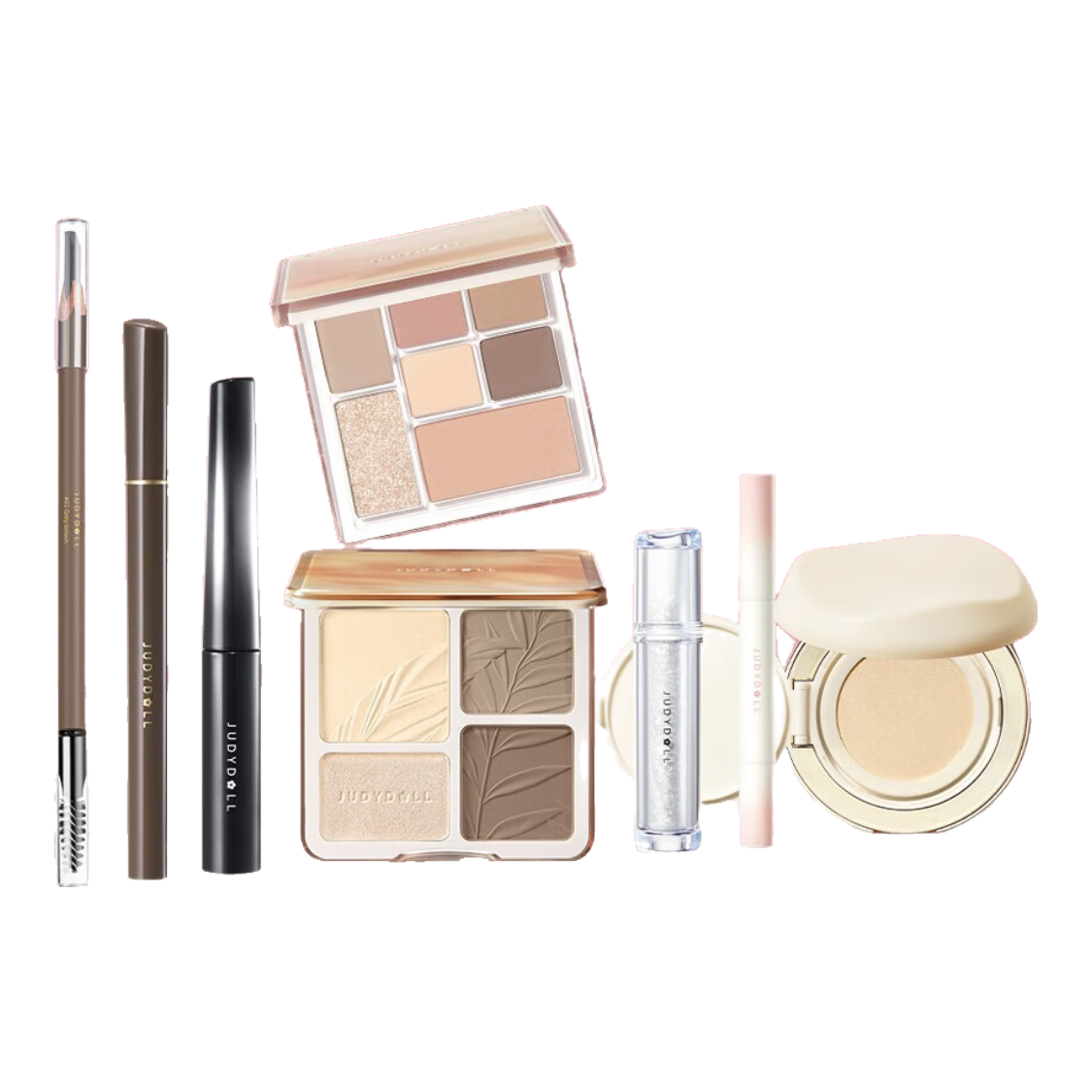 橘朵(Judydoll)【全套彩妝大禮盒】眼影粉餅口紅氣墊腮紅睫毛膏眼線筆圣誕禮物