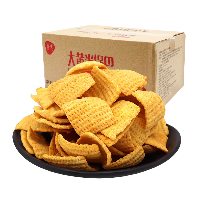 什夫 大黄米锅巴烤肉味416g（共10包） 儿童零食小包装办公室休闲零食
