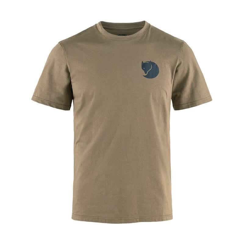 FJALLRAVEN北极狐春夏运动户外男式舒适百搭速干圆领短袖T恤12600216 244皮棕色 M 【175/96A】