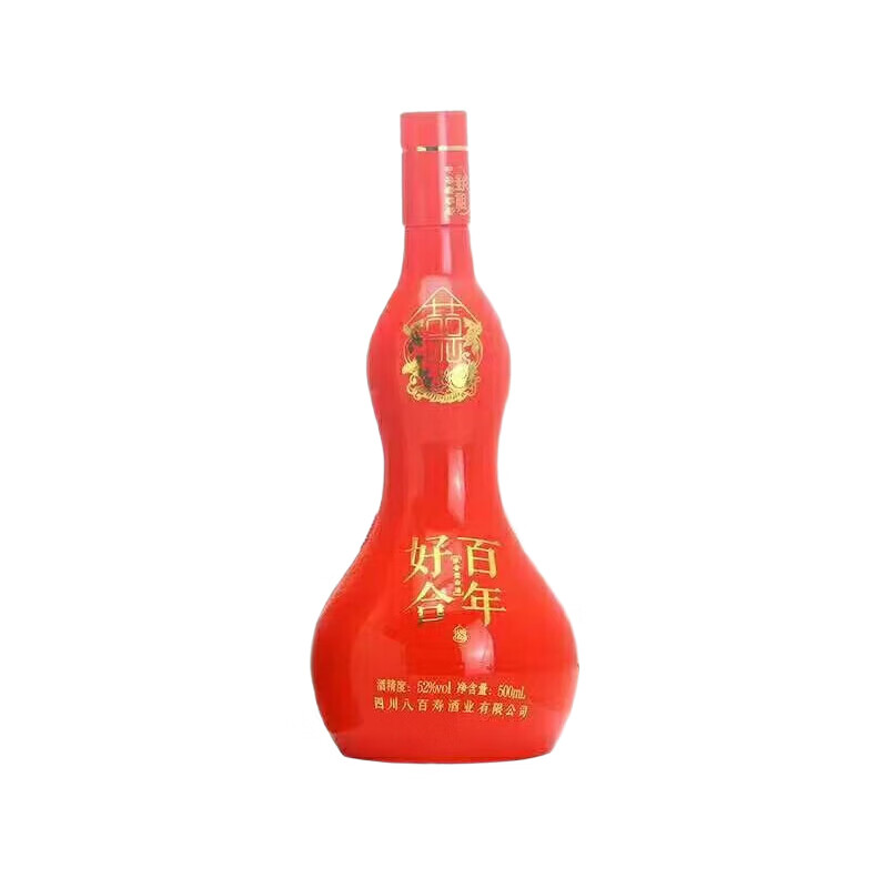 彭祖百年好合浓香型白酒婚宴喜酒专享礼盒装纯粮食酒 52度 500mL 6瓶 整箱装
