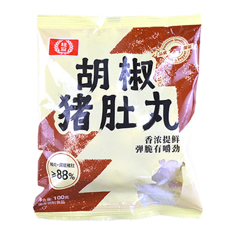 桂冠【10包】桂冠涮火锅食材组合鱼豆腐蟹味棒虾味球香菇贡丸燕饺香肠 桂冠胡椒猪肚丸100克*10袋