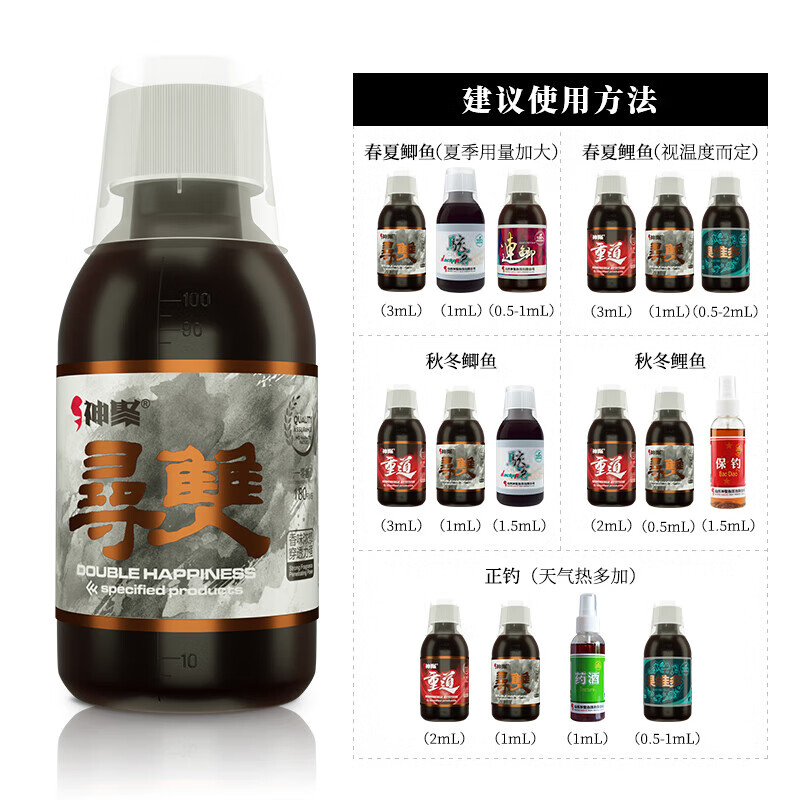 神聚【新品】誘魚劑釣魚小藥黑坑野釣餌料指定魚餌釣鯉魚鯽魚草魚果酸 尋雙