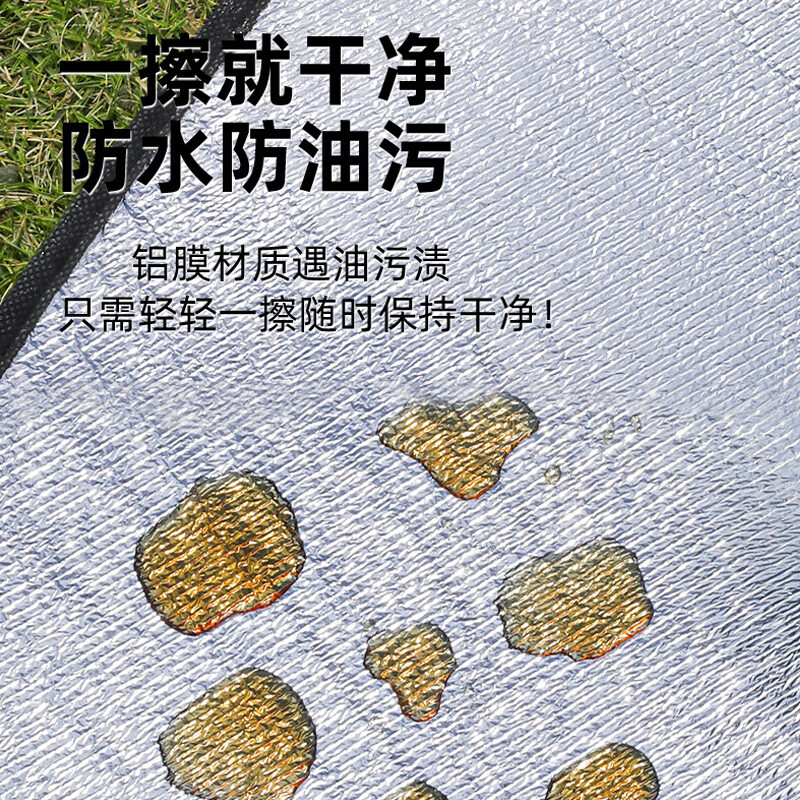何大屋(Hodtown)户外防水防潮隔脏便携加厚野餐垫沙滩双面铝膜垫六角铝膜防潮垫 六角铝膜防潮垫 HDW1822 280*242